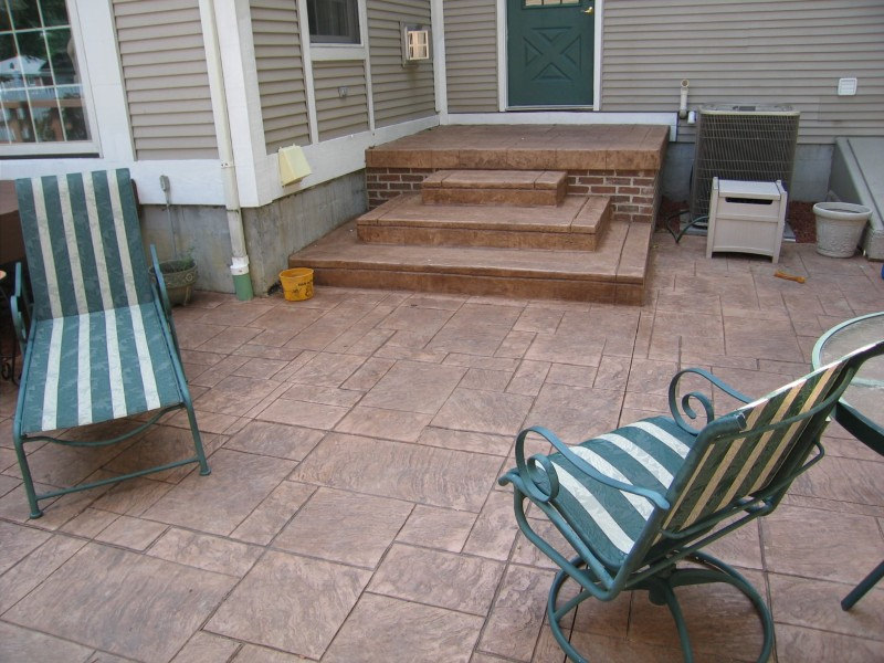 Centered Cascading Steps off Doorwall - Rolland Cement
